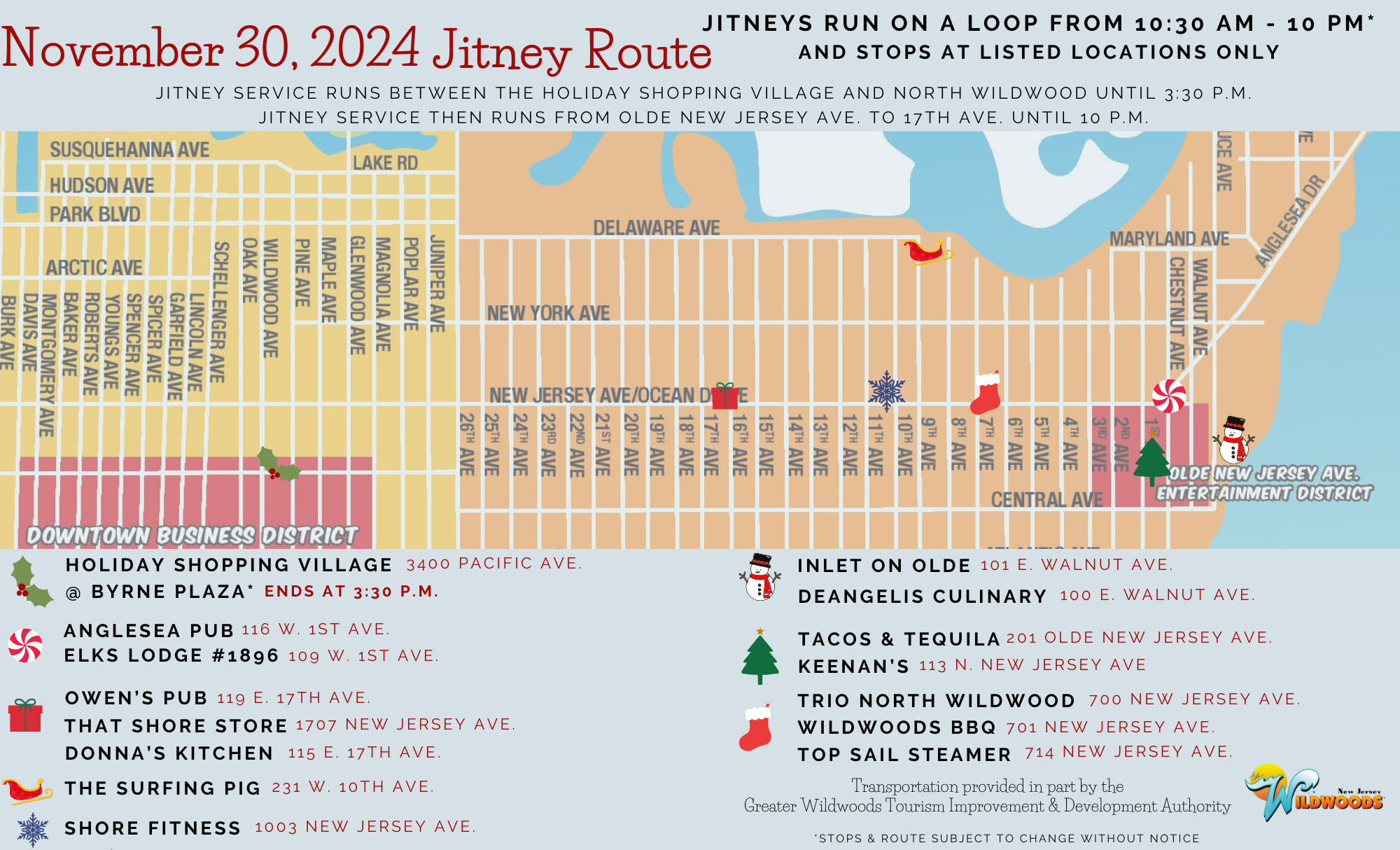 Nov 30 2024 Jitney Route